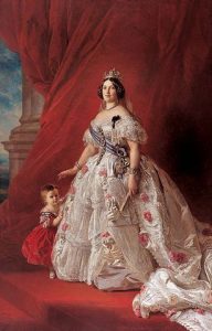 Isabel II tal como la retrató el alemán Franz Xaver Winterharter a mediados de su reinado, en el año 1852. (Palacio Real de Madrid)