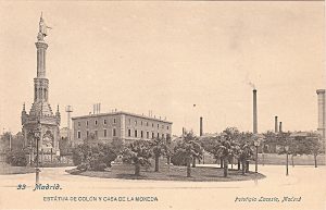 La Casa de la Moneda, en la plaza de Colón. Tarjeta postal de principios el siglo XX. (Col. del autor).